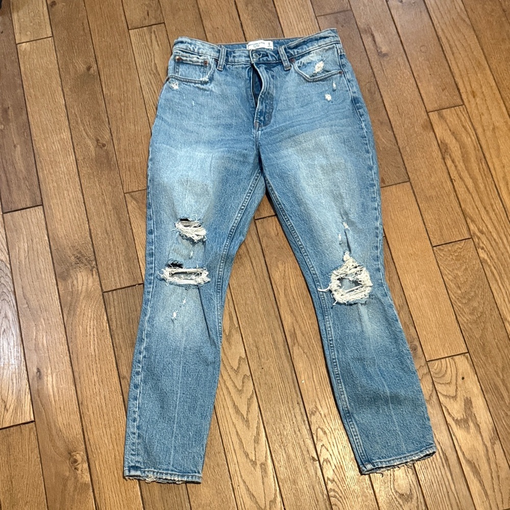 Abercrombie Blue Distressed Women's Jeans